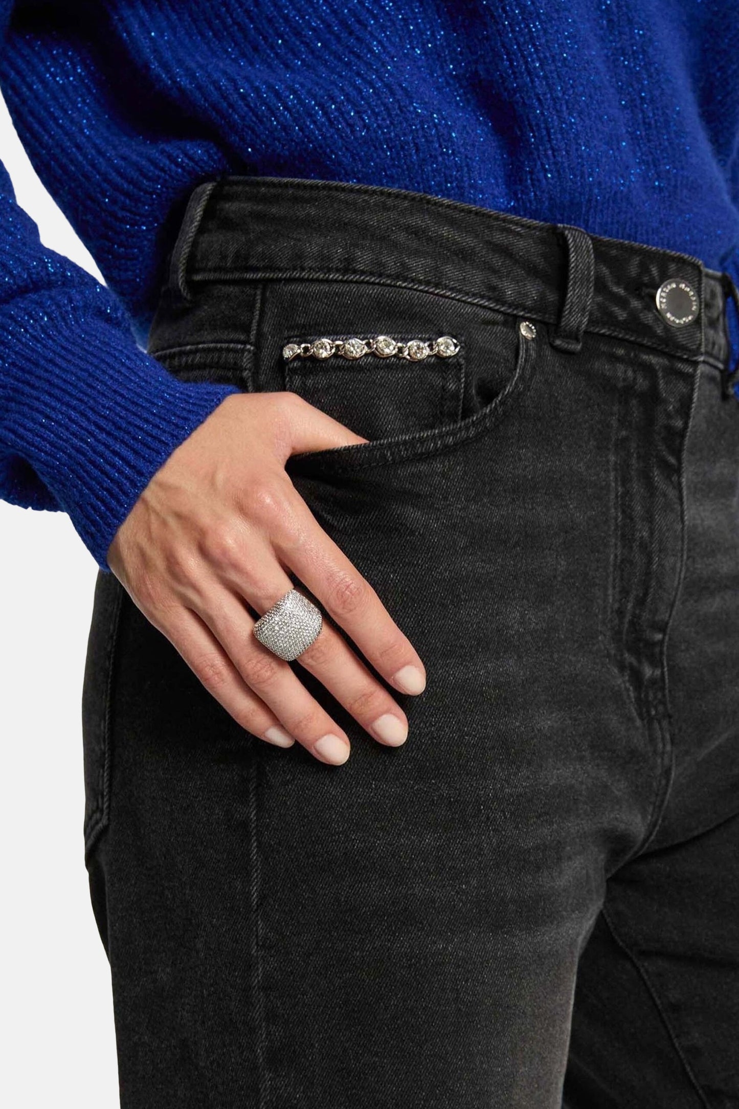 Rechtafgesneden jeans donkergrijs denim - Morgan De Toi