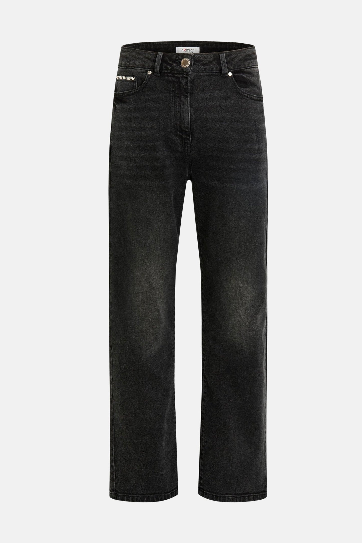 Rechtafgesneden jeans donkergrijs denim - Morgan De Toi