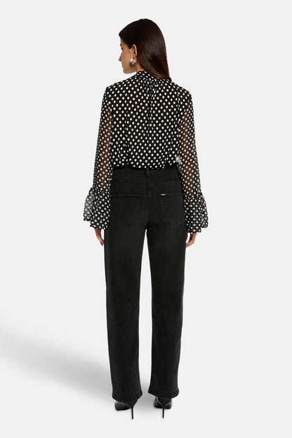Blouse (lange mouwen) zwart - Morgan De Toi
