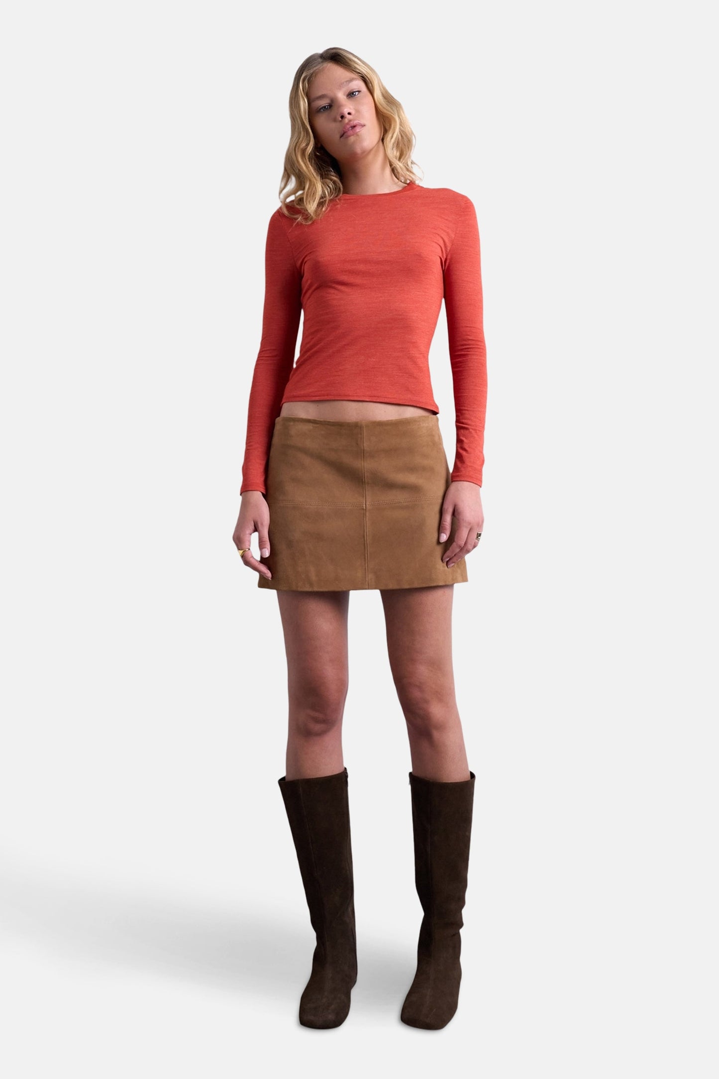 T-shirt met lange mouwen - oranje