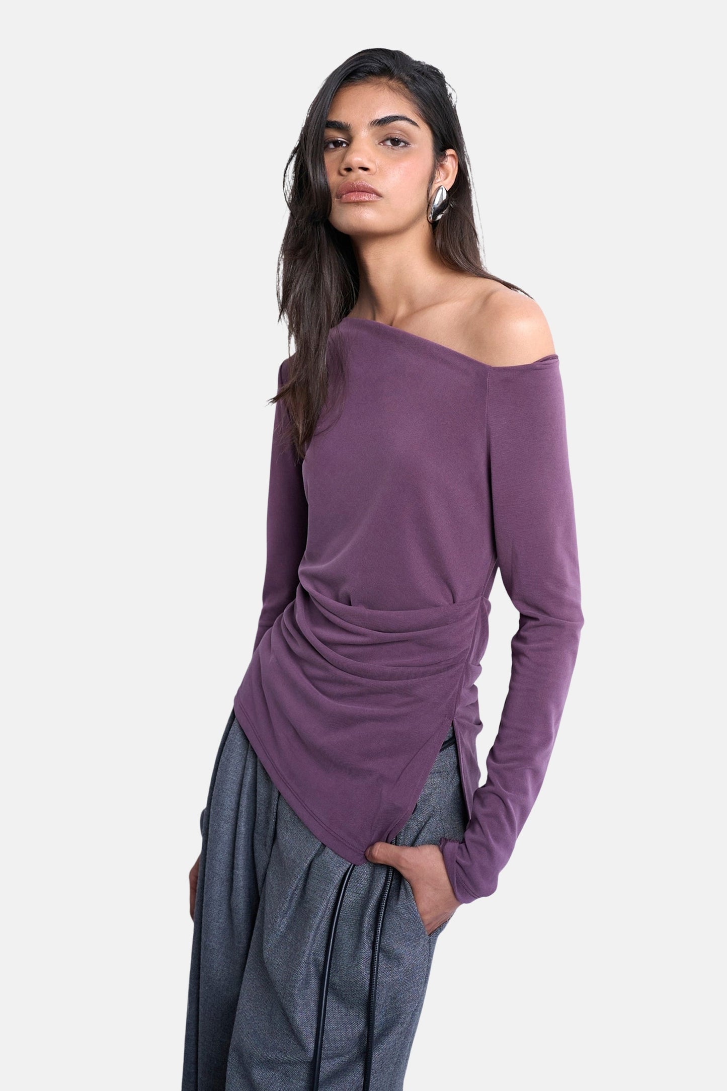 T-shirt met lange mouwen - paars