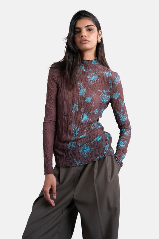 T-shirt met lange mouwen - bruin