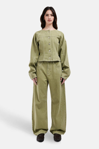 Gekleurde jeans - groen