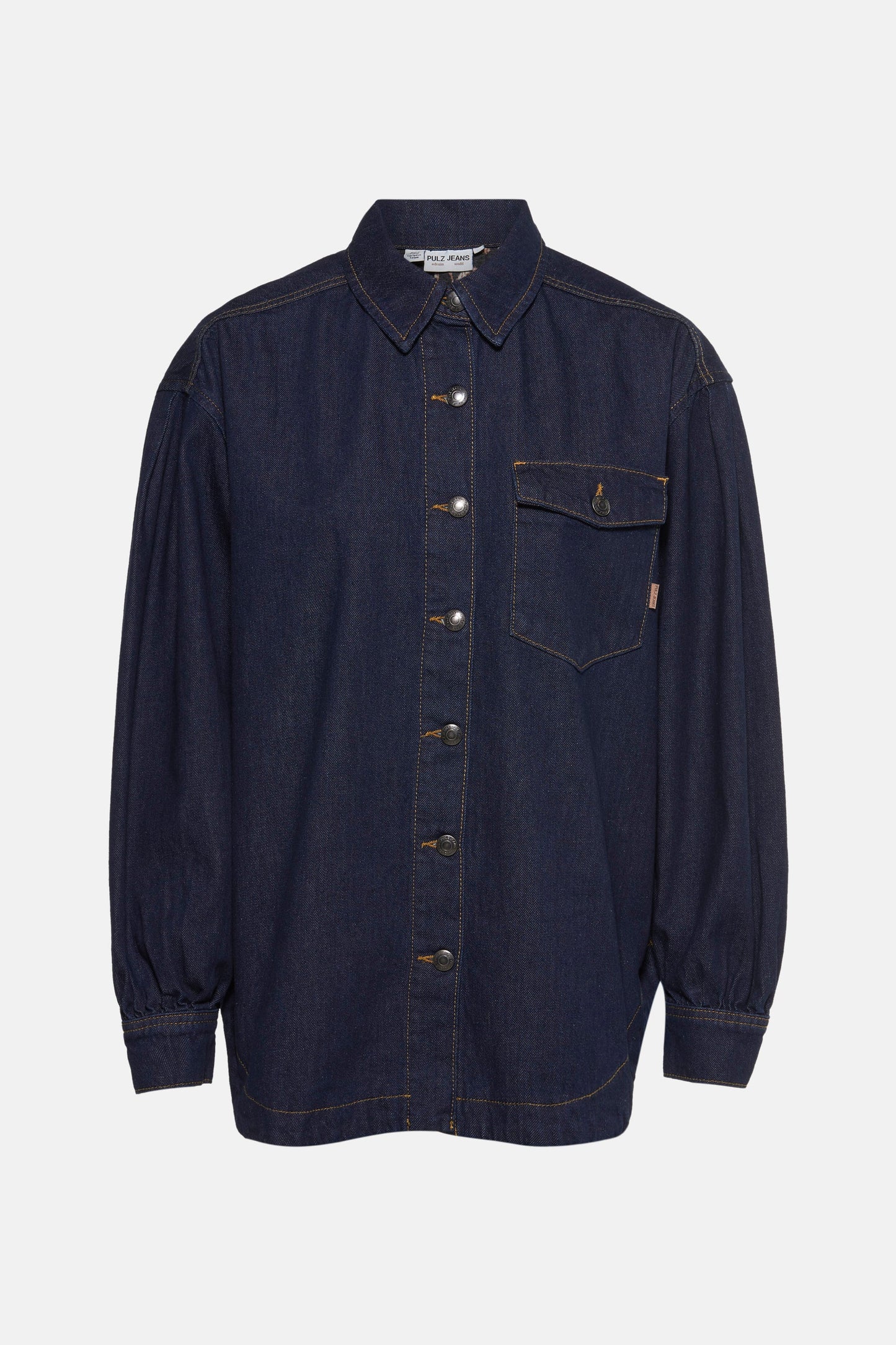 Donkerblauw Denim Jeanshemd