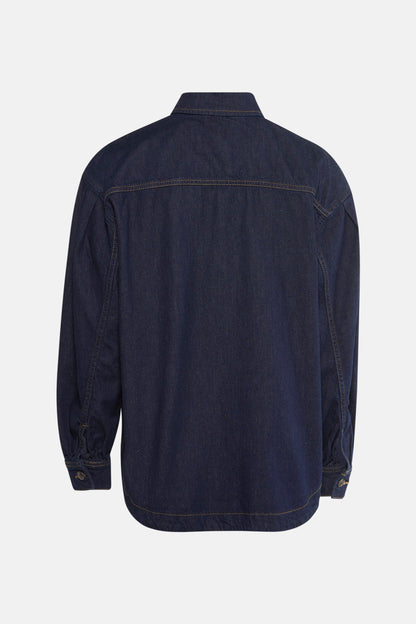 Donkerblauw Denim Jeanshemd