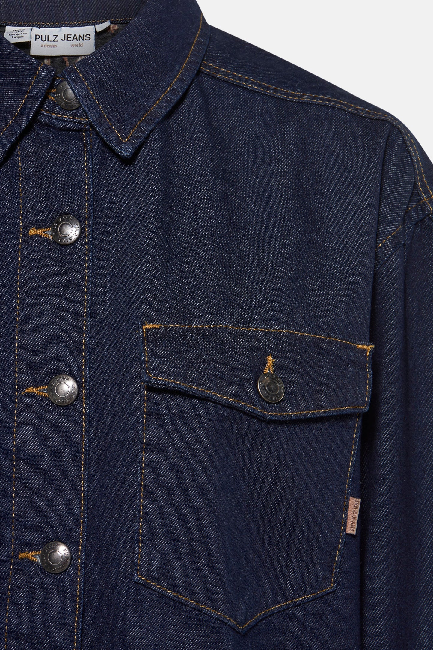Donkerblauw Denim Jeanshemd