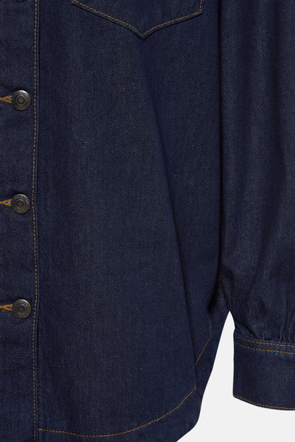 Donkerblauw Denim Jeanshemd
