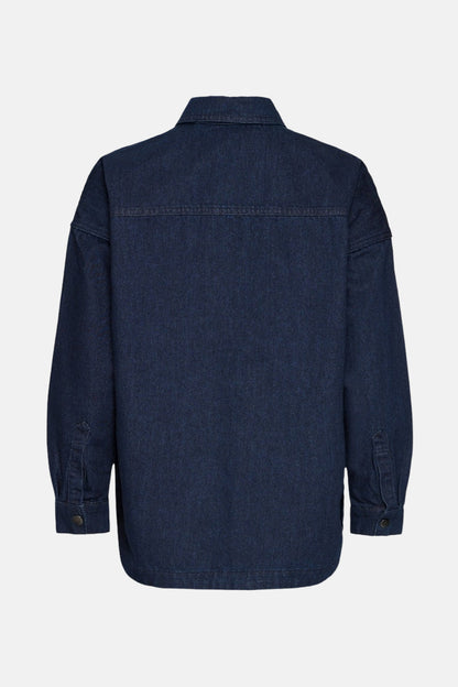 Jeanshemd donkerblauwe denim - PULZ