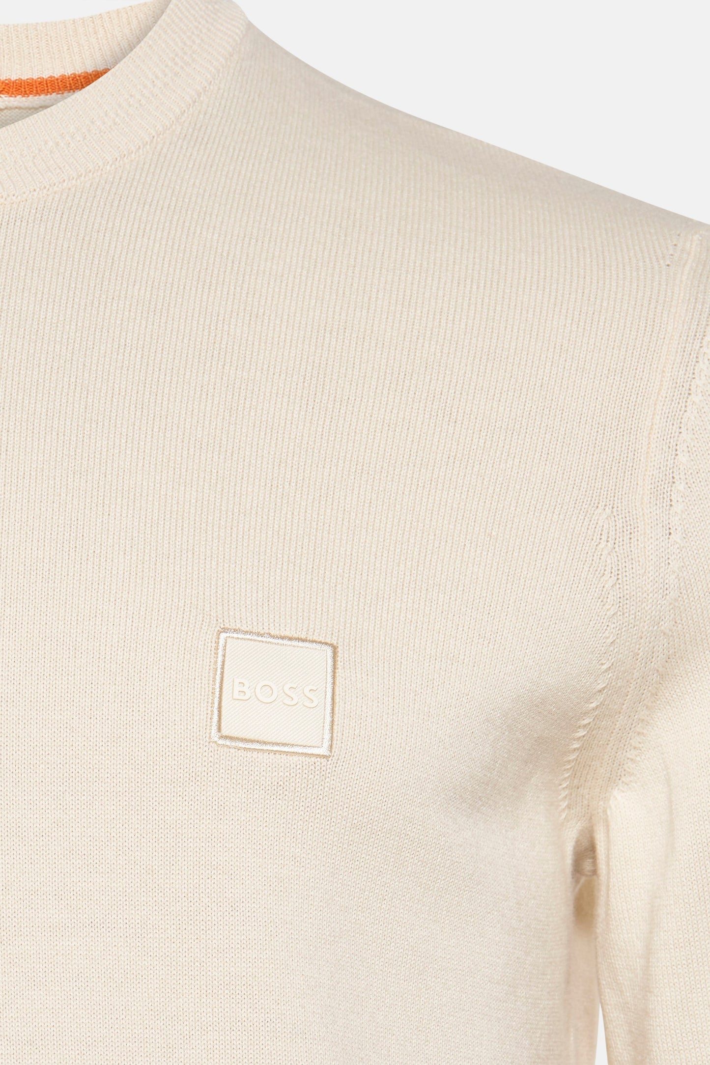 Pull met ronde hals - ecru