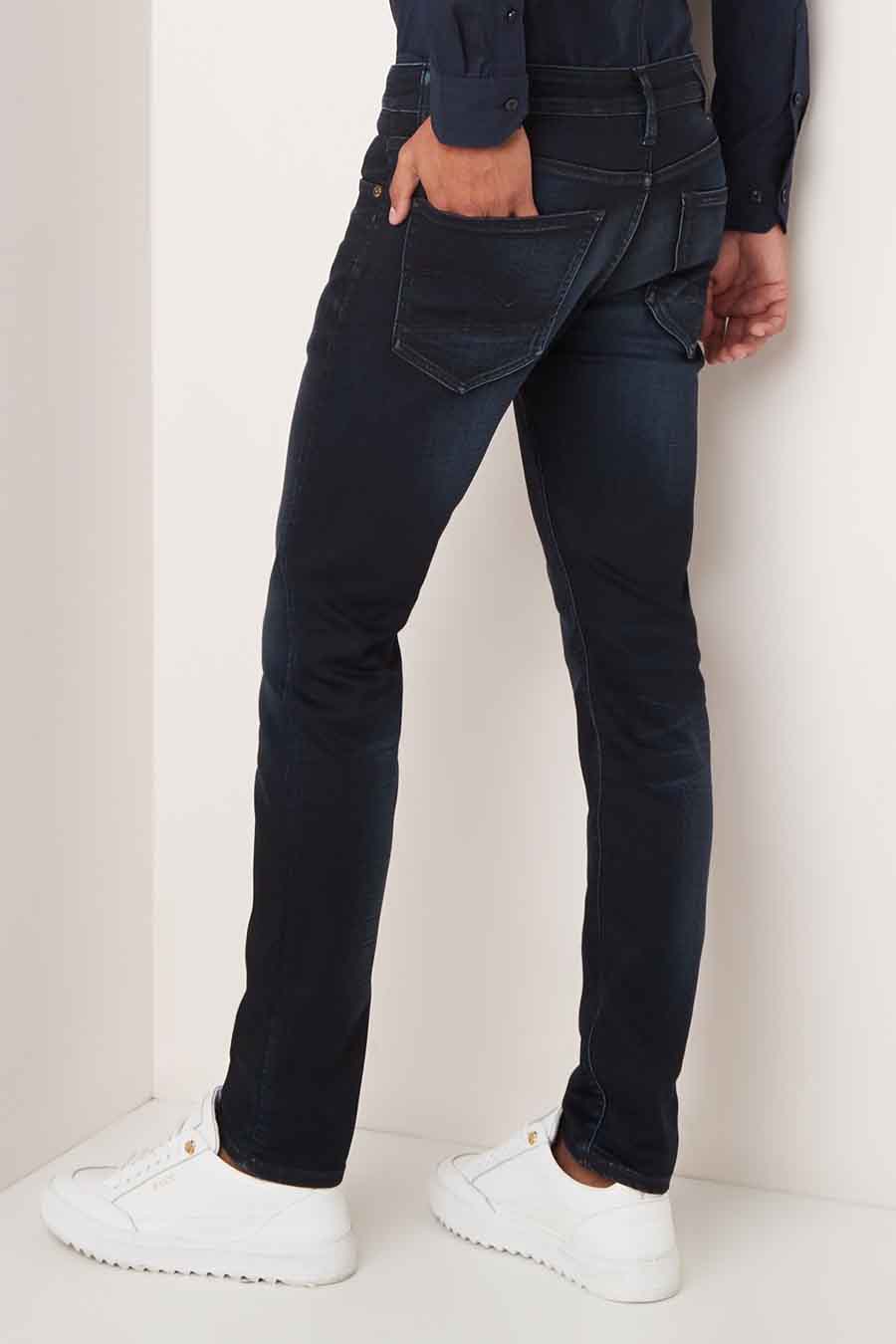Donkerblauwe Slim Fit Jeans