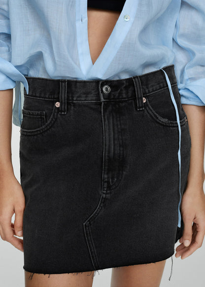 Zwarte Denim Korte Rok