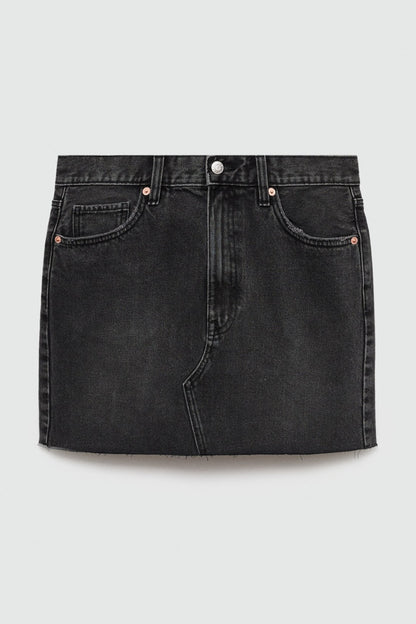 Zwarte Denim Korte Rok