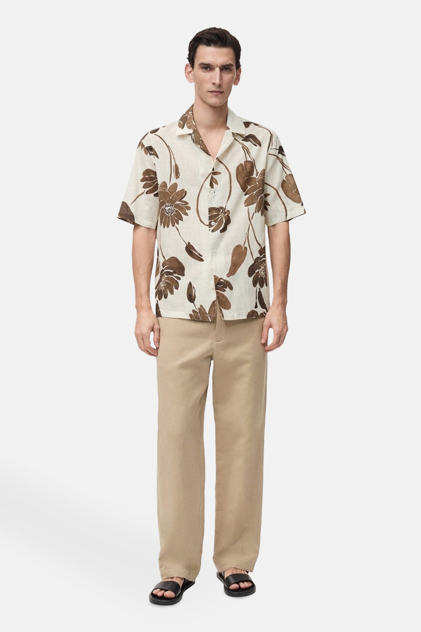Korte Mouwen Shirt - Bruin