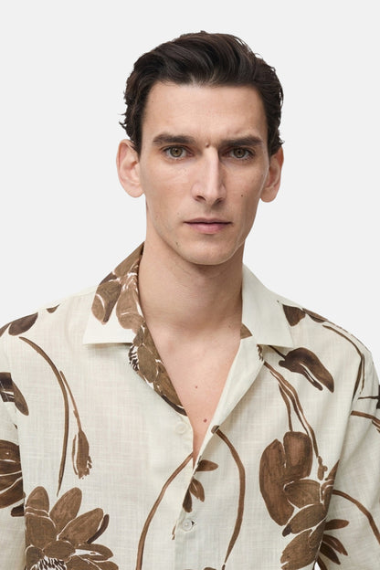 Korte Mouwen Shirt - Bruin