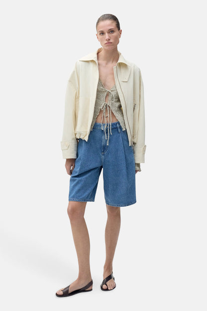 Middelblauwe Denim Bermuda Shorts