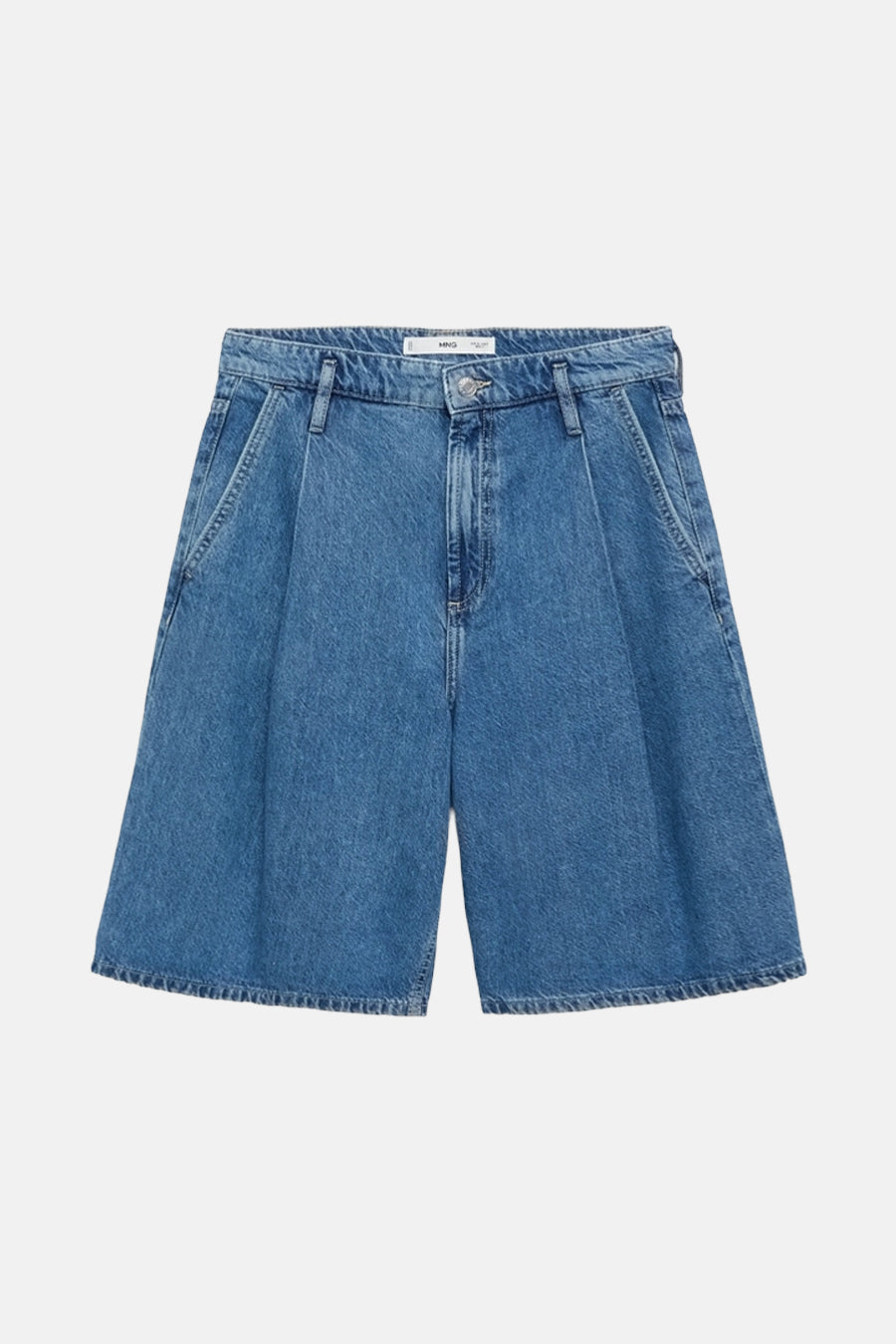 Middelblauwe Denim Bermuda Shorts