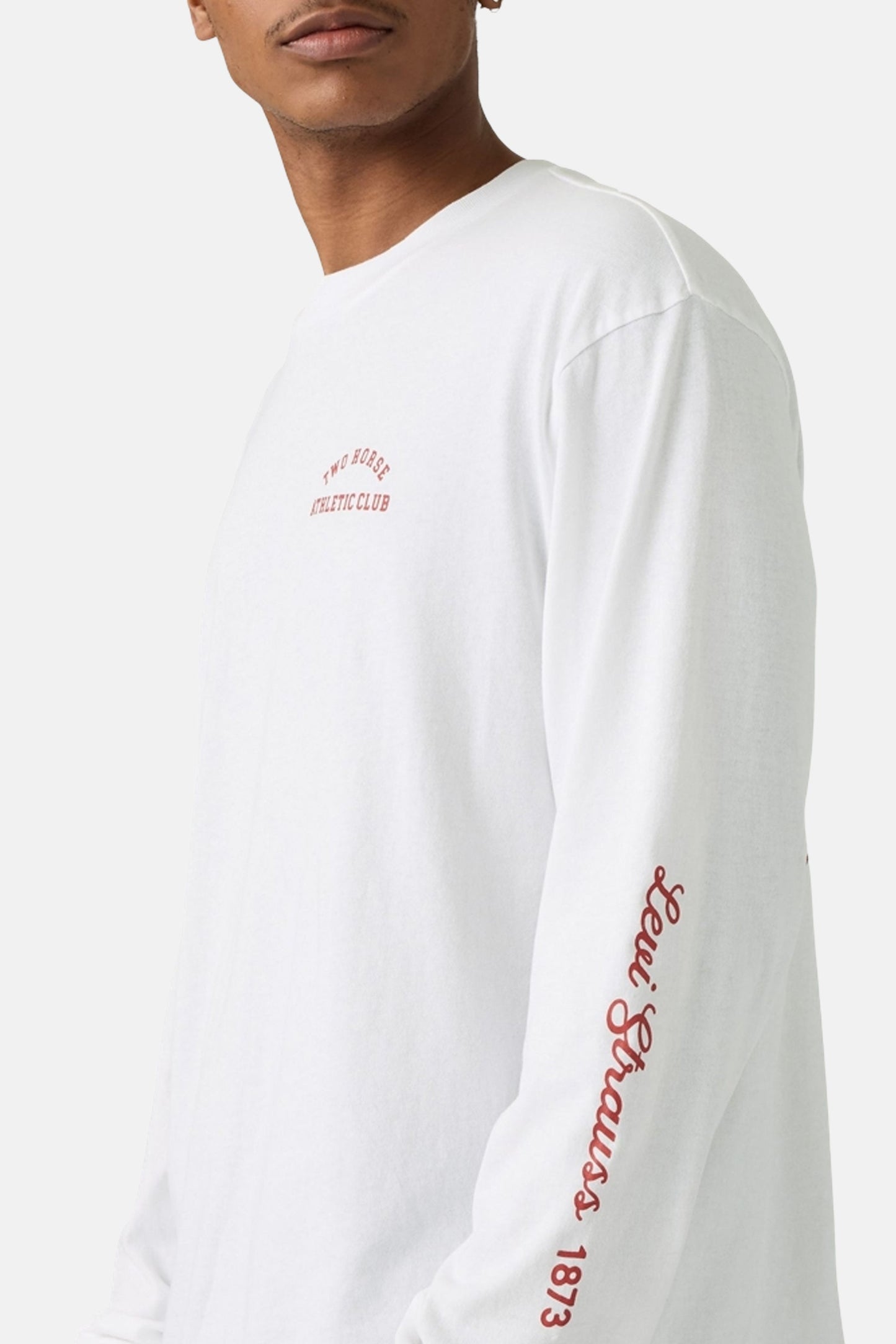 Witte T-shirt met lange mouwen