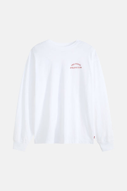 Witte T-shirt met lange mouwen