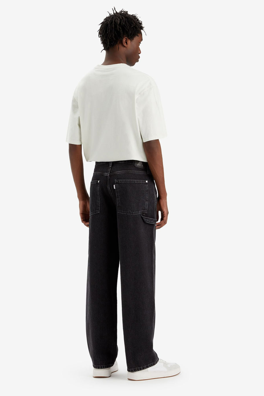 Black Denim Baggy Carpenter Pants