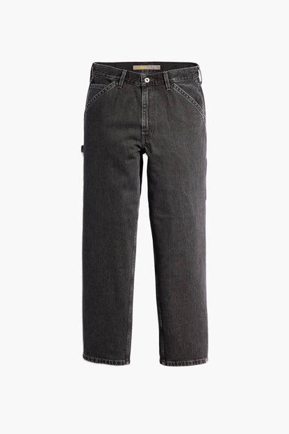 Black Denim Baggy Carpenter Pants