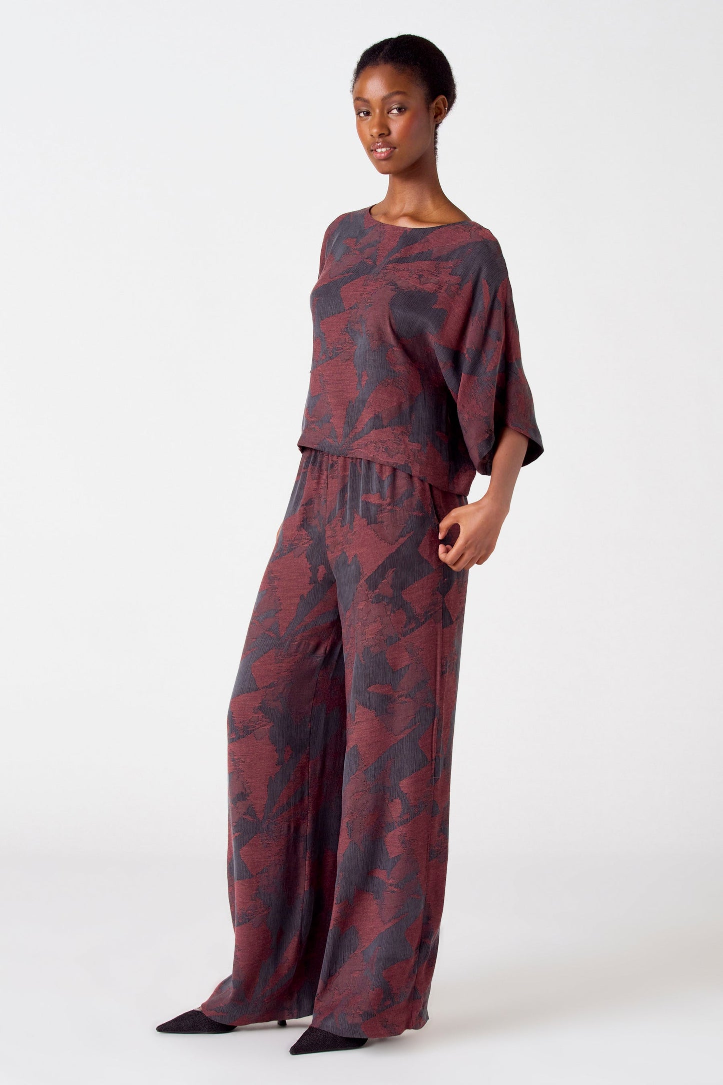 Zwarte Geprinte Broek