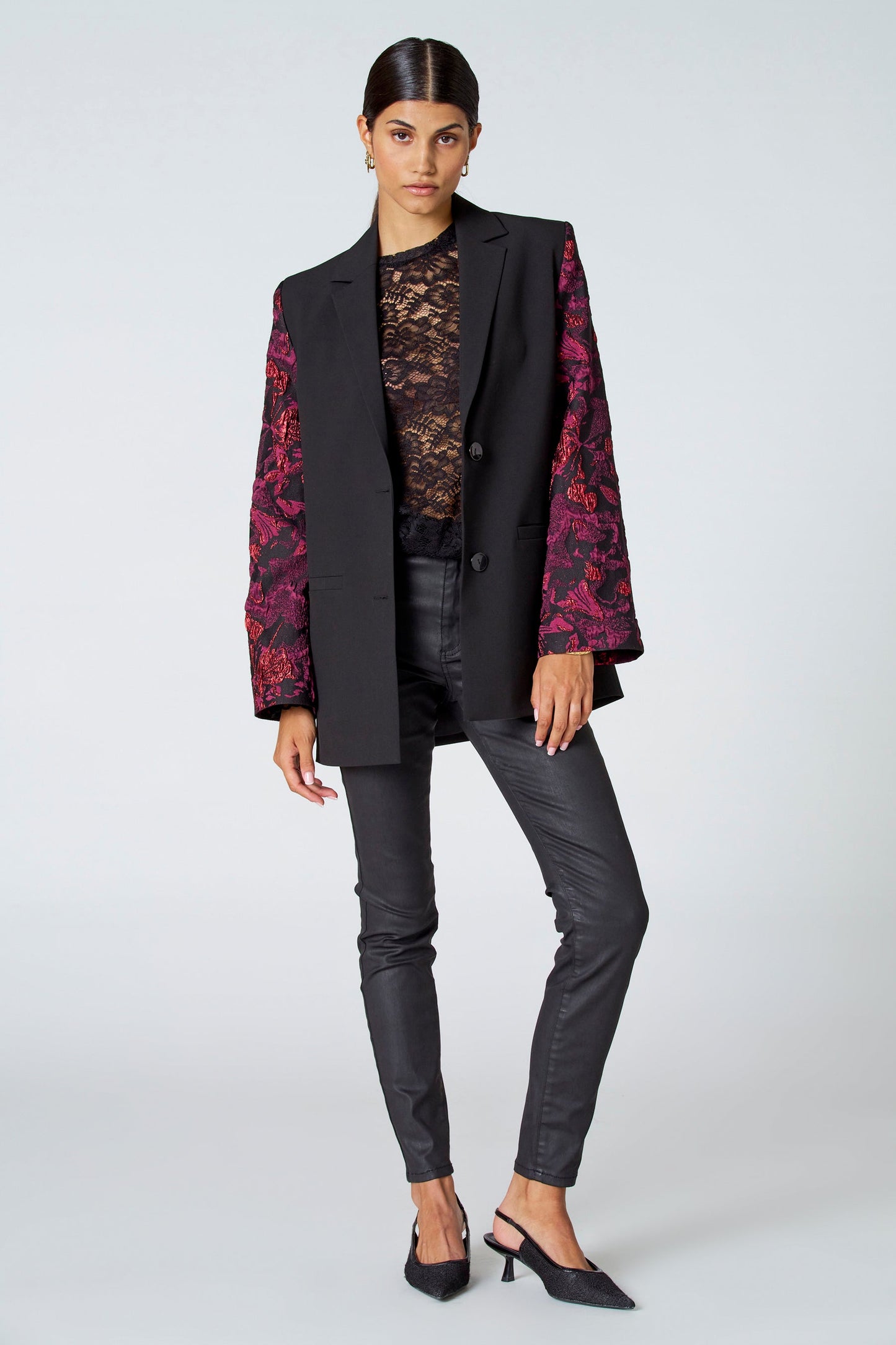 Lange Mouwen Zwarte Blouse