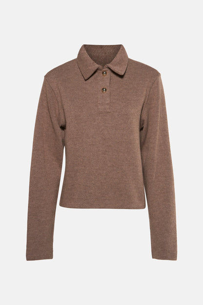 Taupe V-Hals Trui