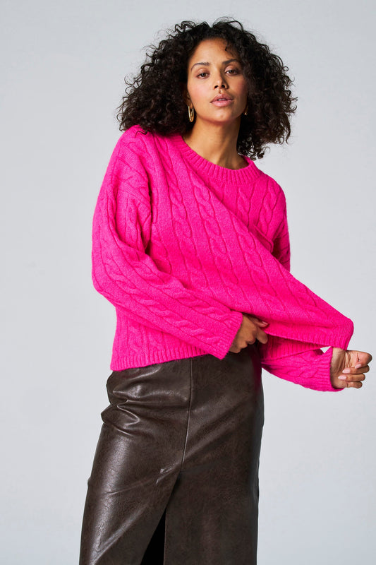 Roze Trui met Ronde Hals