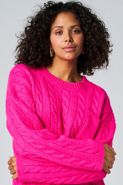 Roze Trui met Ronde Hals
