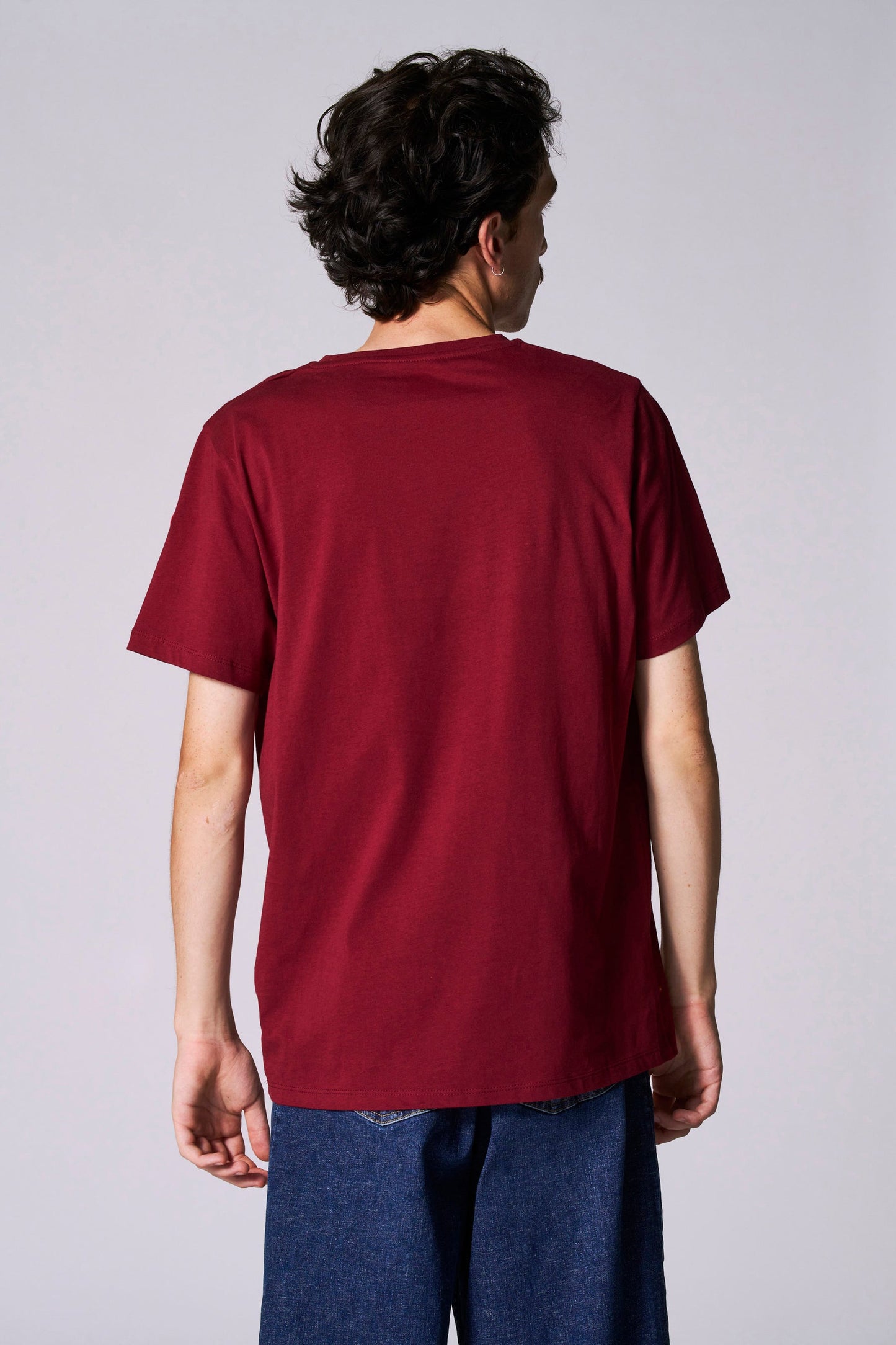 Korte Mouwen T-shirt - Bordeauxkleur