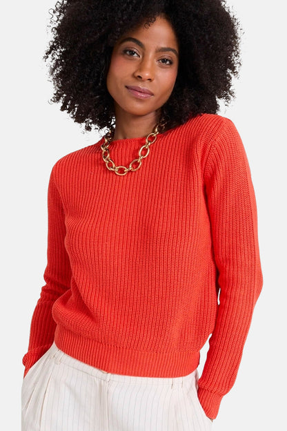 Oranje Trui met Ronde Hals