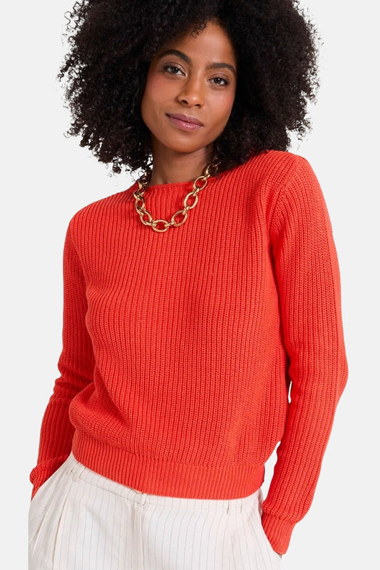 Oranje Trui met Ronde Hals