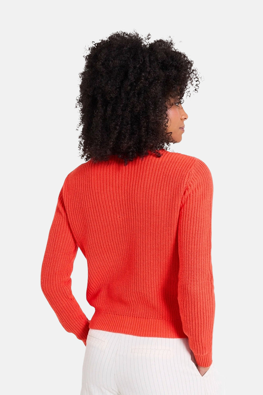 Oranje Trui met Ronde Hals