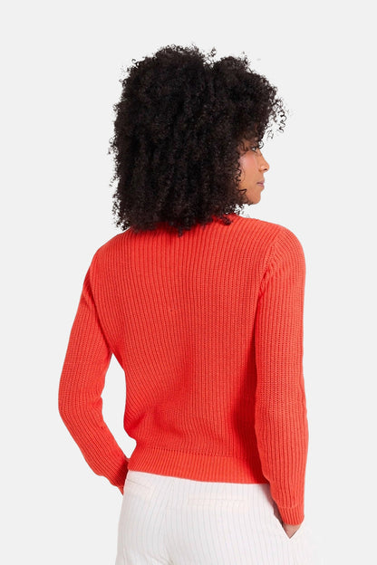 Oranje Trui met Ronde Hals