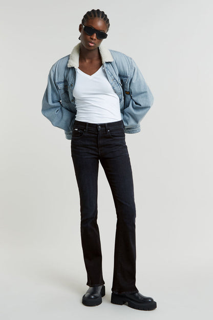 3301 FLARE - Black Denim