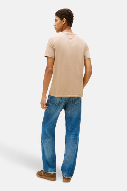 Korte Mouwen T-shirt - Beige