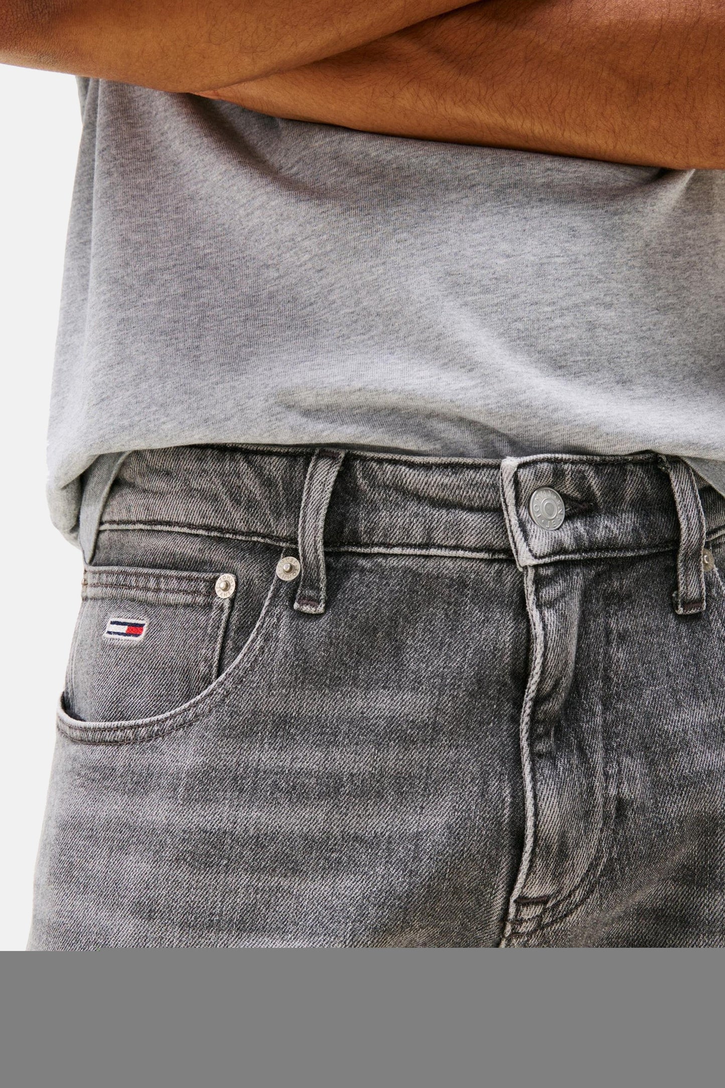 Mid Gray Denim Slim Fit Jeans - TOMMY JEANS