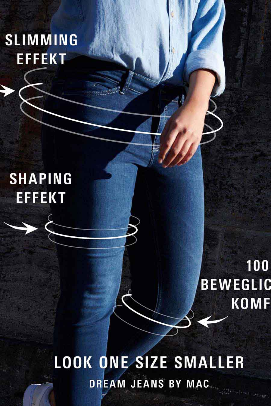 DREAM SKINNY - Donkerblauwe Jeans