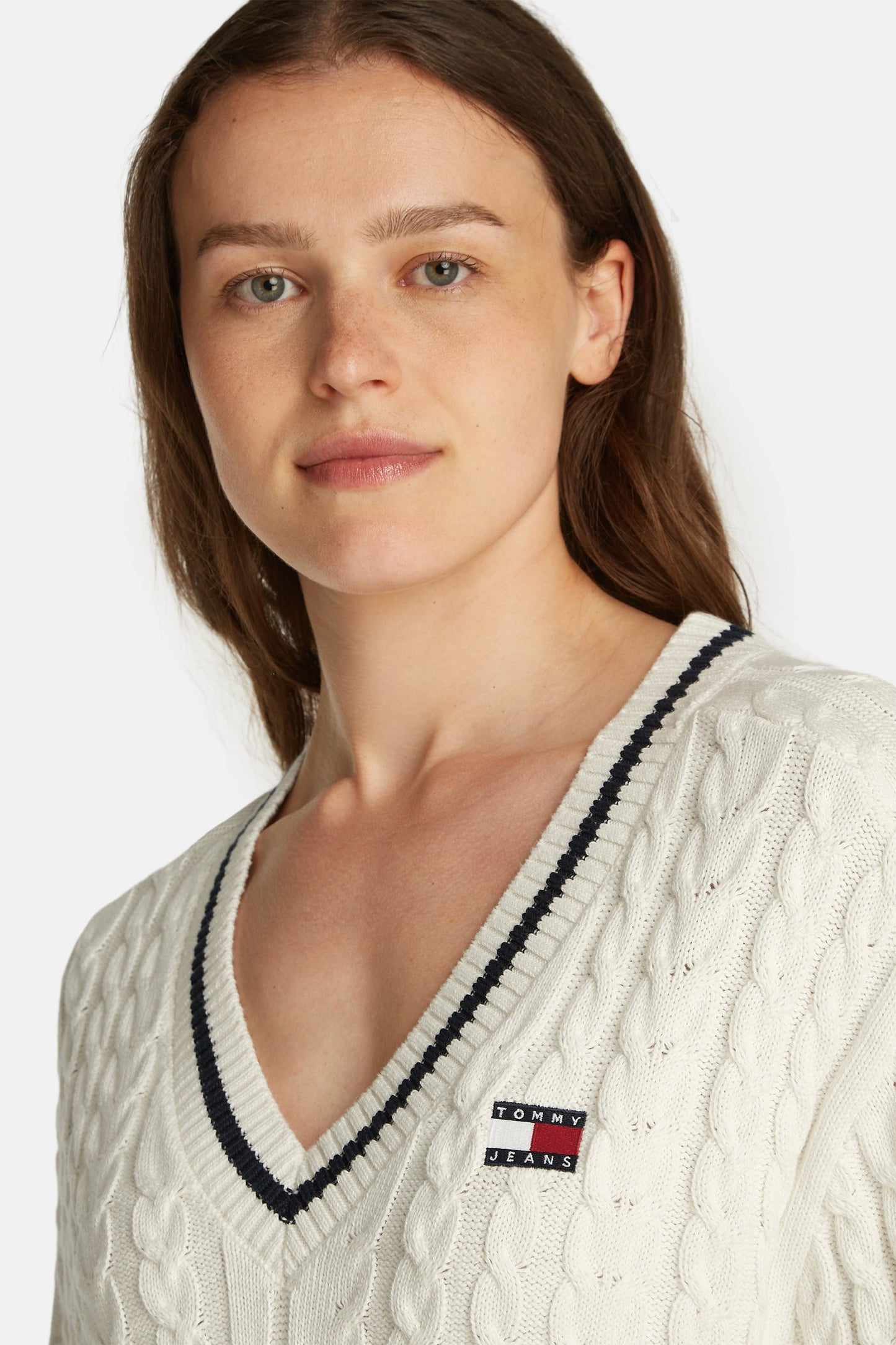 Witte V-hals Trui