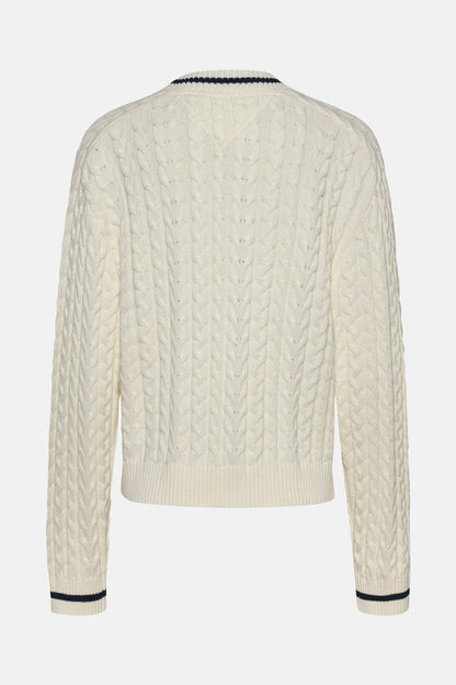 Witte V-hals Trui