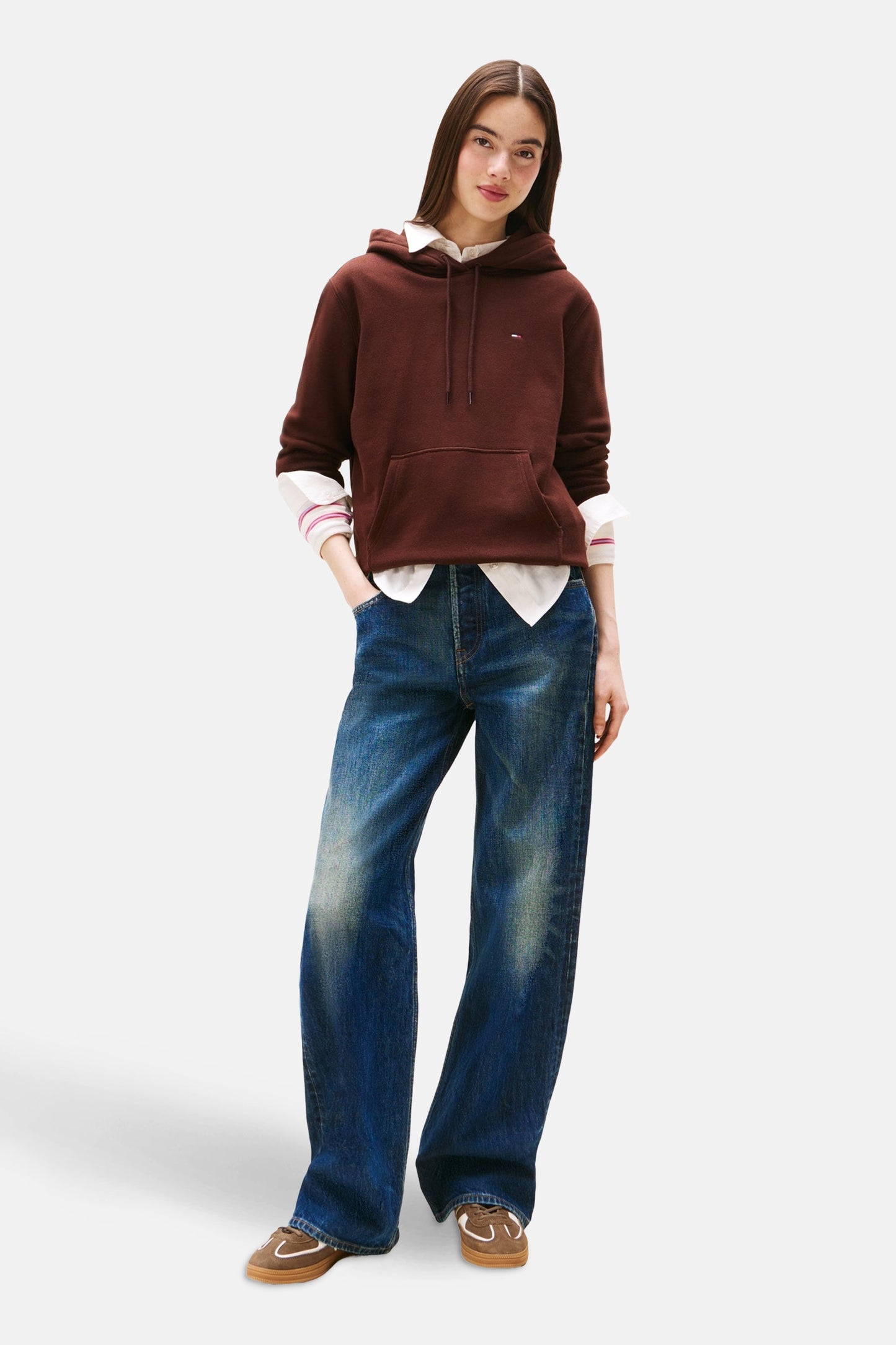 Bruine Ronde Hals Sweater - TOMMY JEANS