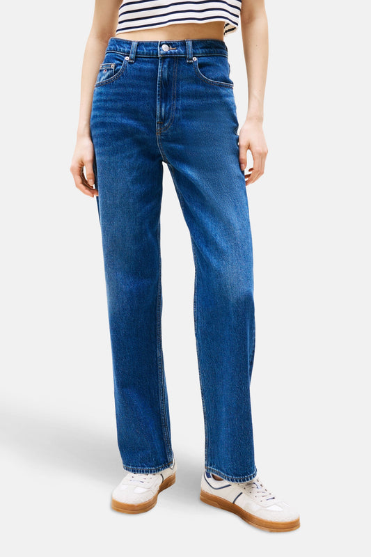 Rechtafstaande Donkerblauwe Denim Jeans - TOMMY JEANS