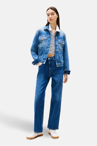 Rechtafstaande Donkerblauwe Denim Jeans - TOMMY JEANS