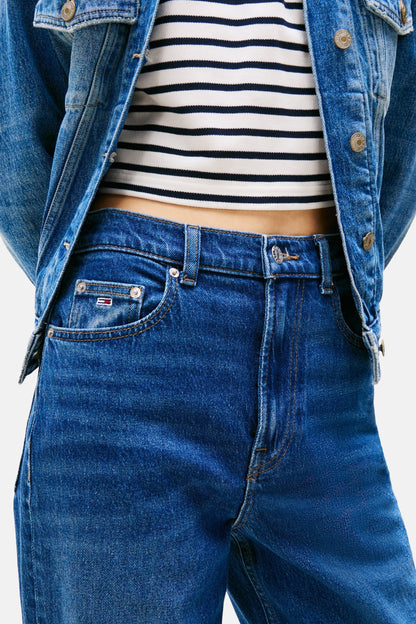 Rechtafstaande Donkerblauwe Denim Jeans - TOMMY JEANS