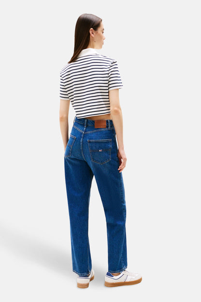 Rechtafstaande Donkerblauwe Denim Jeans - TOMMY JEANS