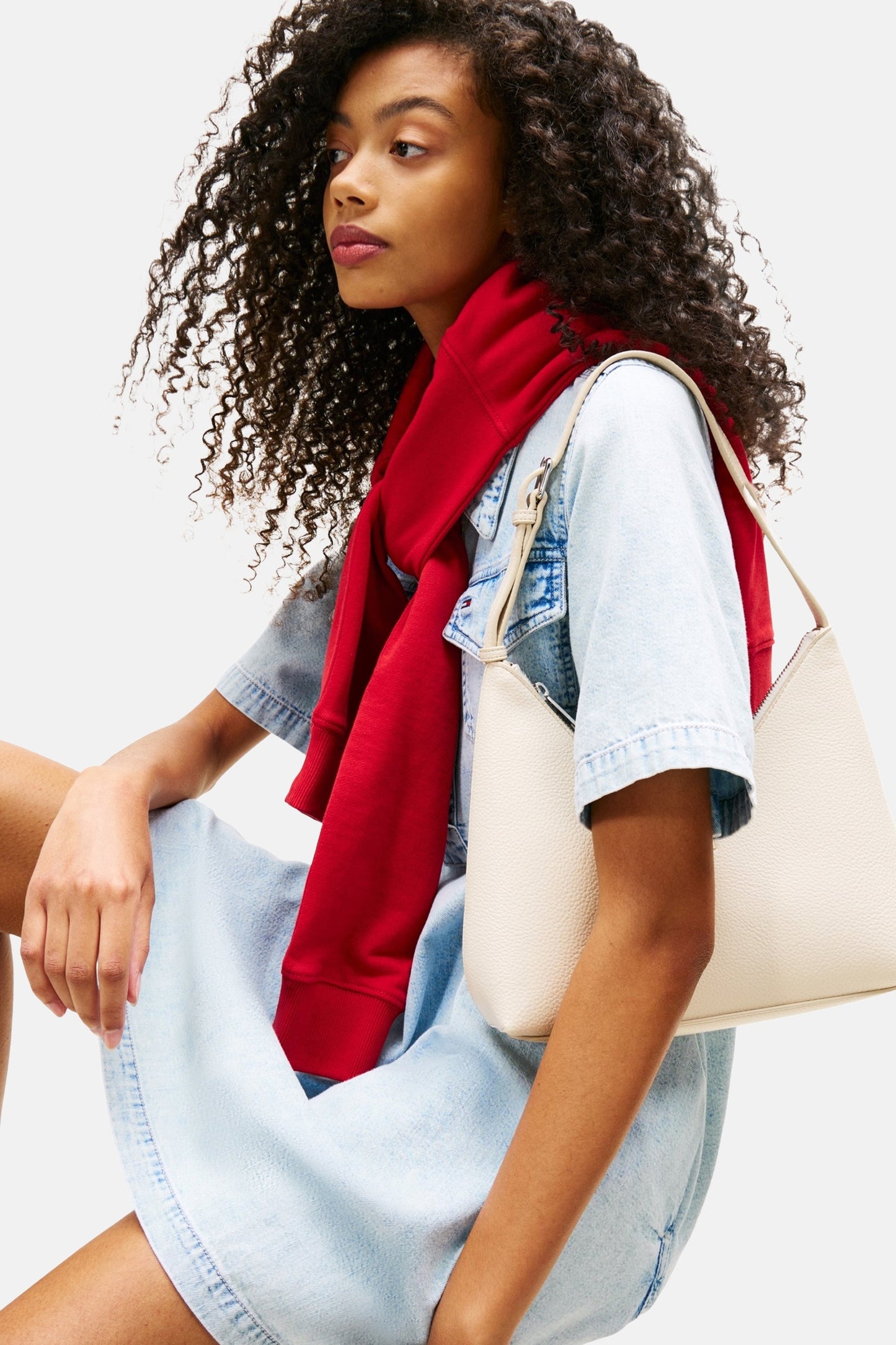 Korte Mouwen Denim Kleed - Lichtblauw