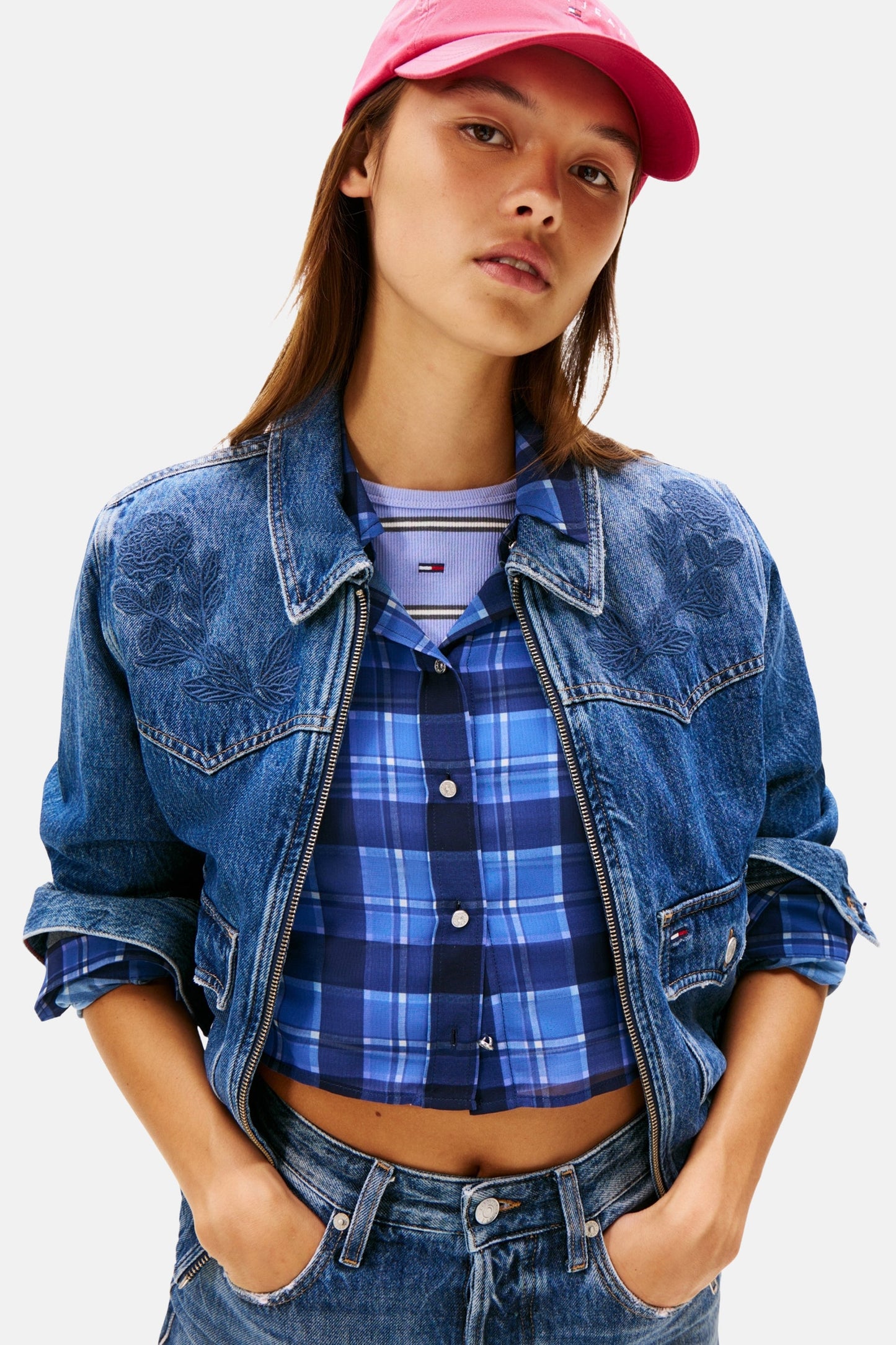 Jeansjas donkerblauwe denim - TOMMY JEANS