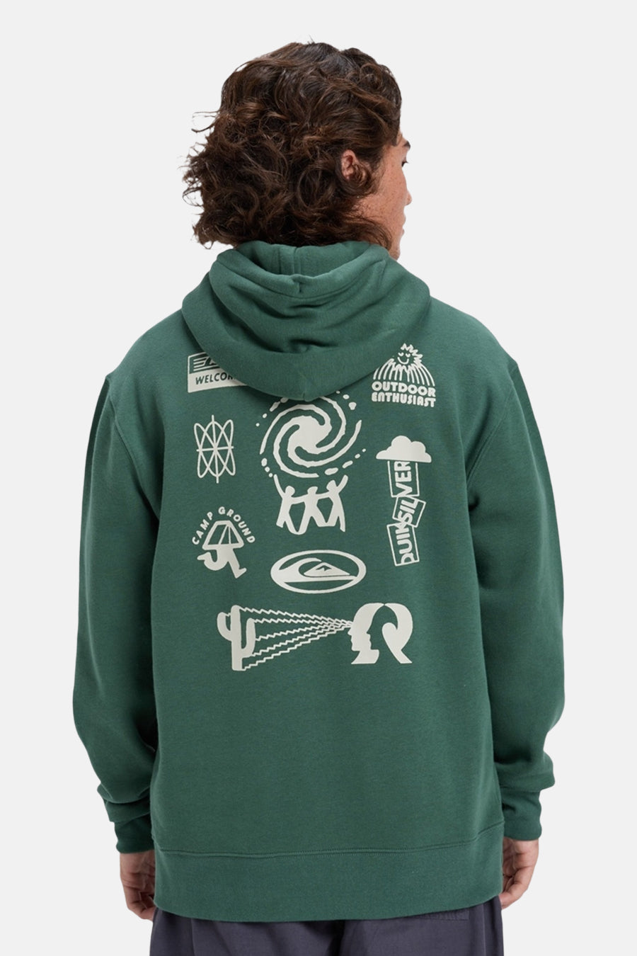 Sweater met kap groen - Quiksilver