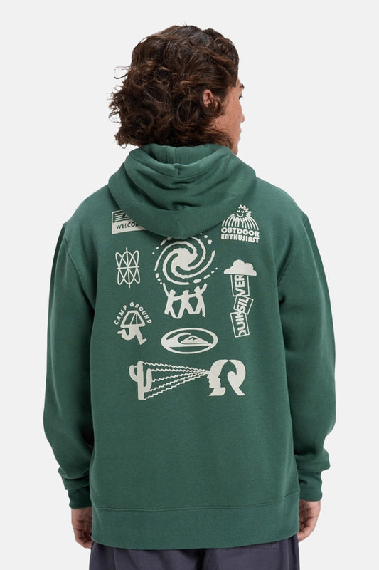 Sweater met kap groen - Quiksilver