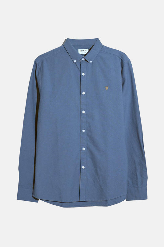 FARAH Langarmhemd in Blau